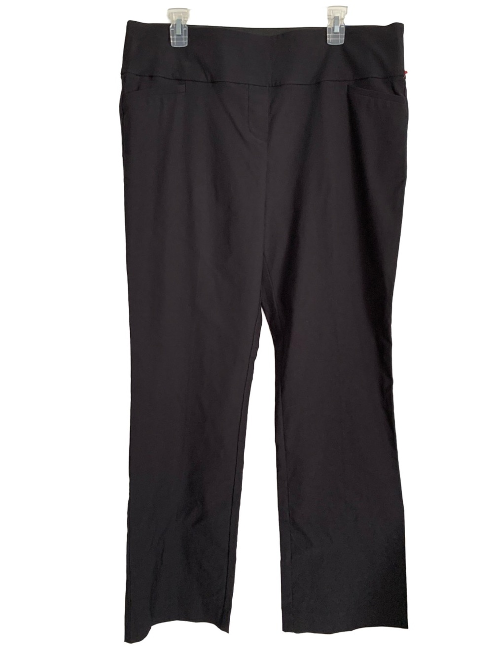 APT 9 Women’s Black Boot Cut Mid Rise Rayon Nylon Spandex Trouser Pants
